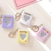 1 inch Photo Album With Keychain Kpop Hollow Love Photo Holder Card Bag Mini Instax Card Holder 16 Pockets Business Card Bag