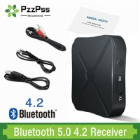 PzzPss Bluetooth 5.0 4.2 Receiver and Transmitter Audio Music Stereo Wireless Adapter RCA 3.5MM AUX Jack For Speaker TV Car PC