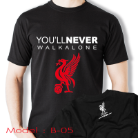 เสื้อยืด สกรีนลายลิเวอร์พูลสีดำ - Liverpool Black T-Shirt