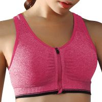 Hot Women Zipper Push Up Sports Bras Vest Underwear Shockproof Breathable Gym Fitness Athletic Running Yoga Bh Sport Tops WomenTH