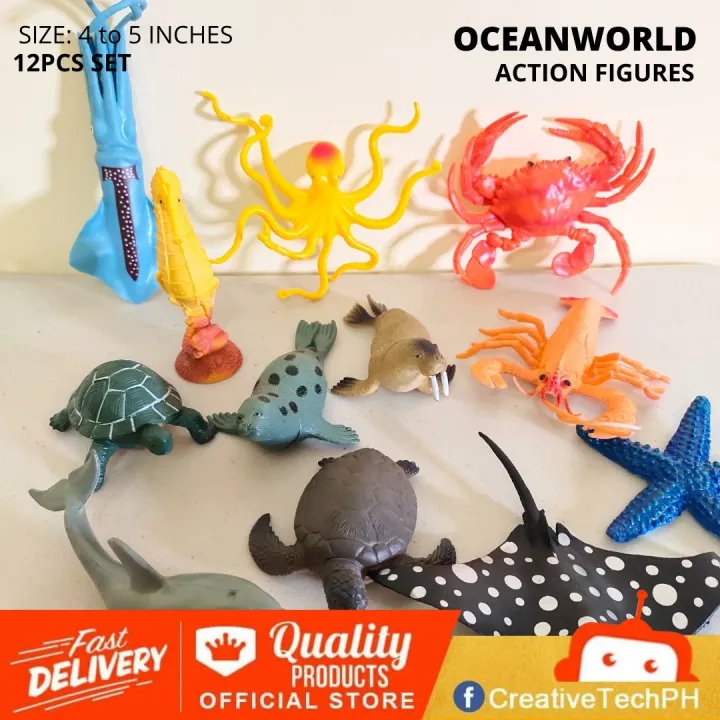 Ocen World Animals Figures 12pcs Set ( 4 to 5 Inches Approx) Toys for ...