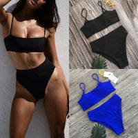 【Flash Sale】Sexy Women High Waist Bikini Set Swimsuit Bathsuit Biquini Two Pieces Swimwear