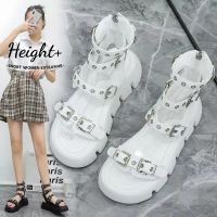 ✑ cri237 [Height ] Thick-Soled Heightened 5cm Sandals Women Summer New Style Fashionable Versatile Roman Comfortable