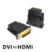 24k konverter DVI pria ke wanita colokan berlapis emas 1080P Untuk proyektor HDTV monitor DVI 24 1 ke kabel adaptor yang kompatibel dengan HDMI