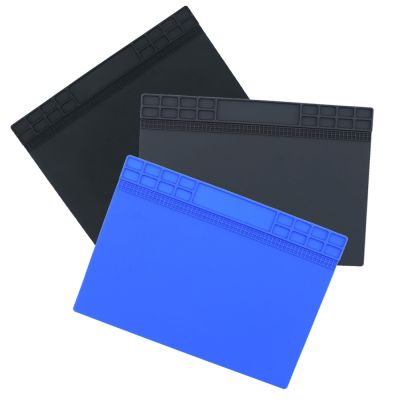 【YF】 Heat Insulation Silicone Pad Desk Mat Maintenance Platform For BGA Soldering Repair Station Tools Gray/Black/Darkblue