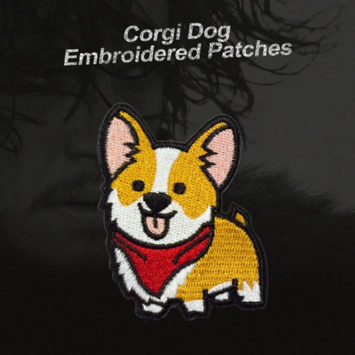 งานฝีมือจาก-agsee-สัญลักษณ์รูปสัตว์-corgi-dachshund-corgi-สำหรับเย็บติดเสื้อผ้าลายสุนัขแผ่นปะผ้าเย็บปัก