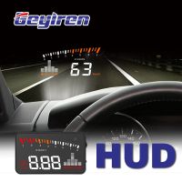 Geyiren Obd2 X5เครื่องฉายความเร็วรอบกระจกหน้ารถ,โปรเจคเตอร์นาฬิกาปลุกรูปรถความเร็วรอบต่อนาทีจอแสดงผล Obd Hud อัตโนมัติ