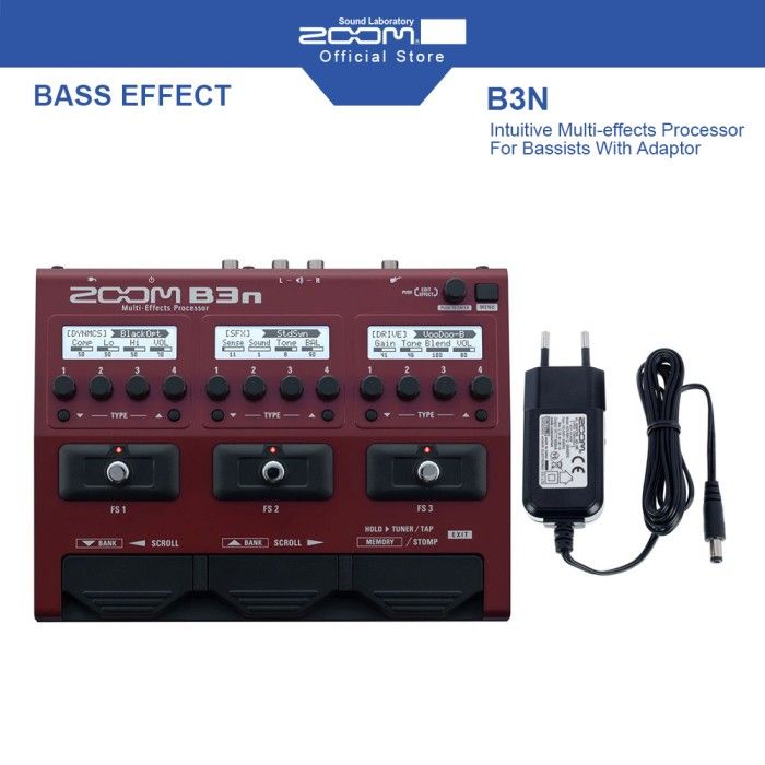 Zoom B3n Intuitive Multi-effects Processor For Bassists With