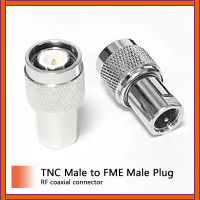 1PC ใหม่ TNC ปลั๊ก FME ชายปลั๊ก RF Coax Adapter แปลงตรง Nickelplated ขายส่ง