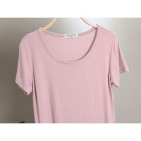 Womens Loose Bottom Thin Fit Half Sleeve Modal Round Neck Short Sleeve T-shirt