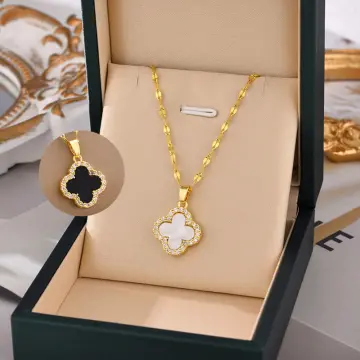 Shop 18k Gold Necklace Clover Leaf Pawnable with great discounts