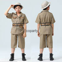 Halloween Jungle Explorer คอสเพลย์เครื่องแต่งกายสำหรับเด็ก Wildlife Patrol ชุดหมวกเด็ก Forest Ranger คอสเพลย์ Outfits