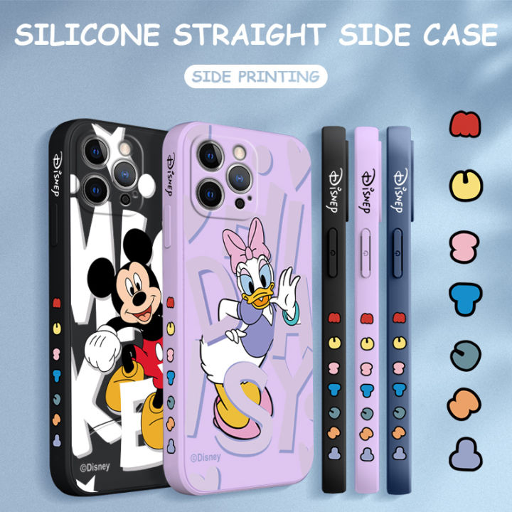 ggk-สำหรับ-vivo-y02t-y02a-y02การ์ตูนน่ารักมิกกี้เมาส์เดซี่โดนัลด์เคสโทรศัพท์รูปเป็ดลายขอบสี่เหลี่ยมของเหลวปลอกซิลิโคนคลุมทั้งหมดเคสป้องกันกล้อง