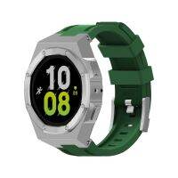 Metal Modification Kit For Samsung Galaxy Watch4/5 40 44Mm 5Pro 45 Luxury Diamond Case For Watch5 Pro 45Mm Silicone Rubber Strap