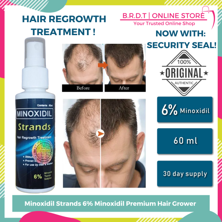 Original Minoxidil Strands 6% Minoxidil Premium Hair Grower Topical ...