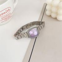 Purple small dial watch for women ins cold style niche high-end simple temperament retro small and exquisite watch