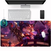 น่ารัก Teemo LOL Diana Wireless Charging Mouse Pad แผ่นรองเมาส์กันลื่น แผ่นรองเมาส์ DeskPad Rug Charge