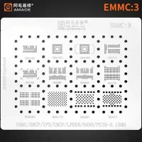 Amaoe BGA Reballing Stencil For Nand Flash EMMC EMCP UFS BGA162 BGA186 BGA254 BGA221 BGA153 BGA169 EMMC2 EMMC3 Plant Net