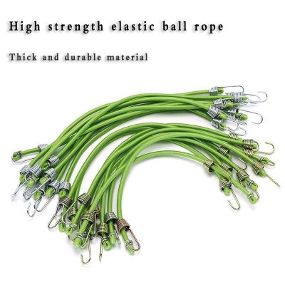 【CC】 Elastic Bungee Cord Heavy Duty Luggage Straps Rope Hooks 25-30cm Stretch Tie Tent Outdoor Accessories