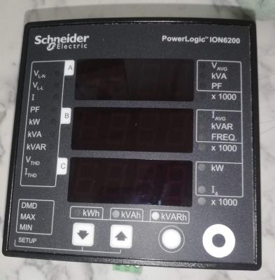 PowerLogic™ ION6200 Series, Energy and Power Quality Meter, 10A, 240/300V ac/dc, 4.65 H x 4.25 W x 2.72 D in. (สภาพใช้  98%)