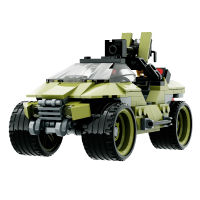 Gobricks MOC Halo Warthdog M12 Troop Light Armored Vehicle Military Series Building Block Model Bricks Set DIY Toys For Kid Gift