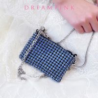 Bling Crystal Diamond Mini Crossbody Bag Sparkling Rhinestones Party Women Evening Clutch Bag Luxury Lady Chain Lipstick Purse