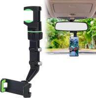 Multifunctional Rearview Mirror Phone Holder, Pletpet Firmly Car Phone Stand to Hold, 360°Rotating Universal Cell Phone Automobile Cradles for Car GPS Video Shooting