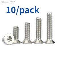 10pcs/lot A2-70 Stainless Steel Six-Lobe Torx Flat Countersunk Head Screw Bolts M1.6 M2 M2.5 M3 M4 M5 M6 M8 GB2673