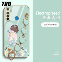 YBD เคสโทรศัพท์สายรัดข้อมือรัก สำหรับ OPPO Realme 5 Pro Realme 5i 5S 6i C3 C3i Realme Narzo 10 10A ลายน่ารักสำหรับเด็กผู้หญิง20A ปลอกซิลิโคนนิ่มบูติกสุดหรูล่าสุด