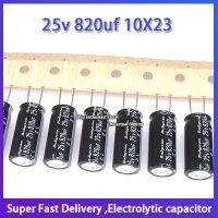 10PCS Rubycon imported aluminum electrolytic capacitor 25v 820uf 10X23 Ruby ZL high frequency and long life Electrical Circuitry Parts