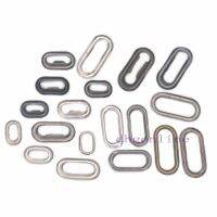 60 Pcs Eyelets Grommet hole Oval shaped with Washers Use for Bags Purse Canvas Shoes Clothing HandCraft DIY Brass 5 Size