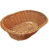 ถาดหวายเทียม  สีน้ำตาล 4 ขนาด ถาดเบเกอรี่ BREAD BASKET  ถาดใส่ขนมปัง ถาด