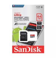 พร้อมส่ง SanDisk Ultra microSDXC C10 100MB/s R-64GB U1 A1 UHS-1 4x6 10Y (SDSQUAR_064G_GN6MN) ( เมมโมรี่การ์ด ไมโครเอสดี การ์ด ) การ์ดหน่วยความจำ