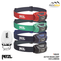 PETZL ACTIK HEADLAMP 450 LUMEN ไฟฉายคาดหัว ความสว่าง 450 lm ใช้แบตเตอรี่ได้ 2 แบบ เหมาะกับการเดินป่า วิ่งเทรล แคมปิ้ง ท่องเที่ยว