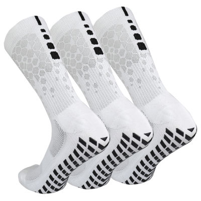 3คู่ลื่นถุงเท้าฟุตบอลสำหรับผู้ชายและผู้หญิงระบายอากาศถุงเท้ากีฬากับ G Rippers สำหรับฟุตบอลบาสเกตบอลโยคะวิ่งขี่จักรยาน