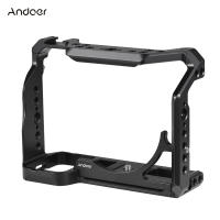 Andoer กล้องกรงอลูมิเนียมวิดีโอกรงกับรองเท้าเย็น Mounts จำนวนมาก1/4นิ้วสกรูหลุมเปลี่ยนสำหรับ Sony A7IV/ A7M4/ A1/ A7R4/ A7S3