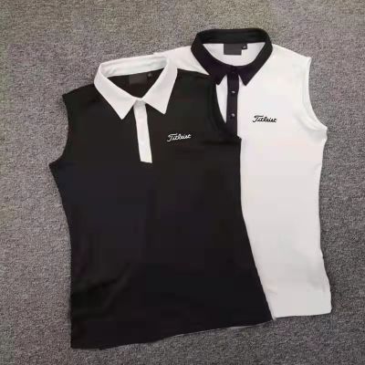 Malbon UTAA PXG1 W.ANGLE Titleist Castelbajac✧  New golf clothing womens short-sleeved T-shirt womens sleeveless outdoor slim-fit all-match elastic golf jersey