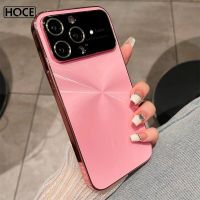 HOCE เคสโทรศัพท์สลายเลเซอร์แสงออโรร่าชุบสำหรับ iPhone 11 12 13 14 Pro Max เคสกระจกสุดหรูปกป้องกล้องฝาหลังแข็งกรอบแบบนิ่ม