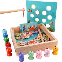 New Children Wooden Toys Magnetic Games Fishing Toy Game Kids 3D Fish Baby Kids Educational Toys Outdoor Funny Boys Girl Gifts