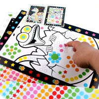 【CW】♧  Dot Stickers Kids Cartoon Mosaic Sticker Children Early Educational Patience Training