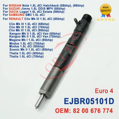 ORLTL EJBR0 5101D Common Rail Injector EJBR05101D หัวฉีดหัวฉีดสำหรับ RENAULT CLIO 8200676774 8200421359ยูโร4