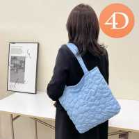 กระเป๋าสะพายไหล่แฟชั่น Rhombus Pattern Quilted Shoulder Tote Solid Large Capacity Designer For Travel For Shopping Office