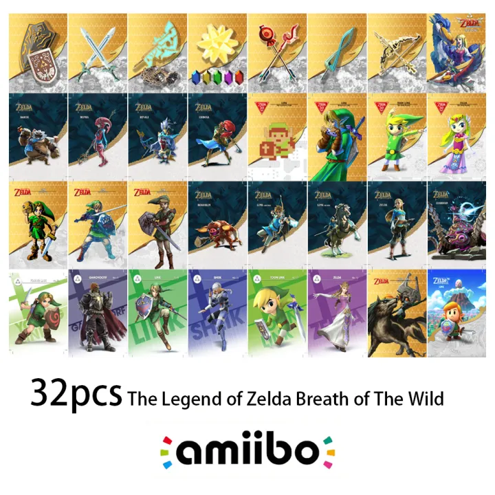 32pcs The Legend of Zelda Breath of The Wild Amiibo Card NFC Induction ...