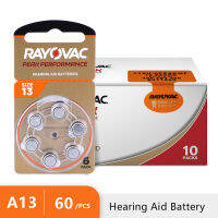 เครื่องช่วยฟังแบตเตอรี่60ชิ้น10การ์ด rayovac Peak 1.45V 13A13 13 P13 PR48สังกะสี BTE CIC RIC OE เครื่องช่วยฟัง