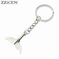 Fashion Antique Big Sea Animal Whale Tail Charms Pendant Keychain Gift for Women Girls Car Purse Key Rings Holder Jewelry