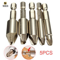 5pcs Screw Extractor Remover Drill Set 1/4 Hex Shank Case Easy Taking Out