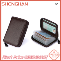 SHENGHAN กระเป๋าสตางค์รหัสรถเมล์เครดิตธุรกิจผู้ที่ใส่บัตรเข้า20คะแนน Pouch Koin ฝาปิดมีช่องใส่บัตรป้องกันการทำลายล้างอำนาจกระเป๋าจัดระเบียบ