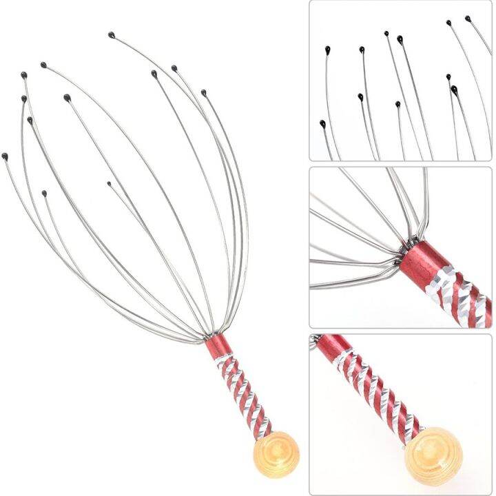 พร้อมสต็อกในประเทศไทย-ที่นวดหัวที่นวดหัว-ไม้เกาหัวสแตนเลส-เครื่องนวดศีรษะ-ช่วยให้ผ่อนคลาย