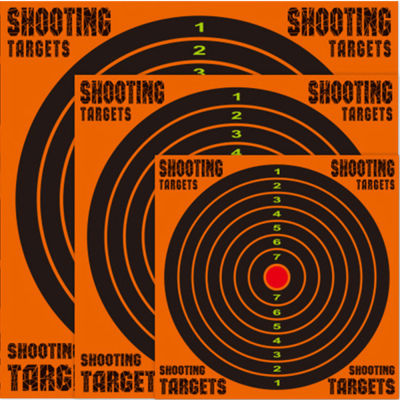 10pcs กาวยิงเป้าหมายปฏิกิริยาสาดกระดาษเป้าหมายสติกเกอร์ยิงกระดาษเรืองแสง