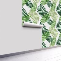 Leaf Peel and Stick Wallpaper Floral Modern Self Adhesive Wallpaper Removable Watercolo Peel and Stick Decorative Floral Contact Paper 45x300CM